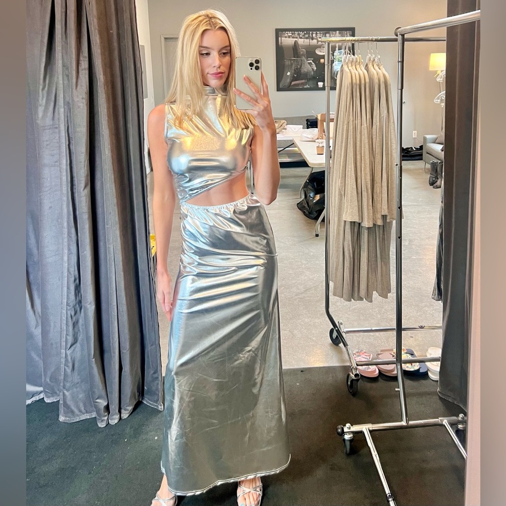 Silver Boohoo Dress